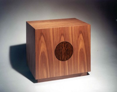 Walnut cabinet with Wenge and Ebony inlay.