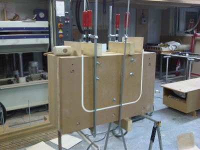 Workshop manufacture of a custom Utility Sink.