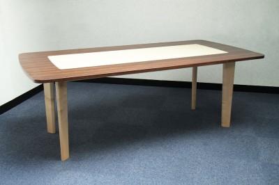 Table made from Indian Rosewood with English Sycamore tapered legs and under-frame.