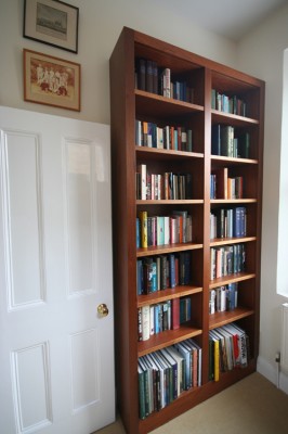 Library Shelving made from Sapele.